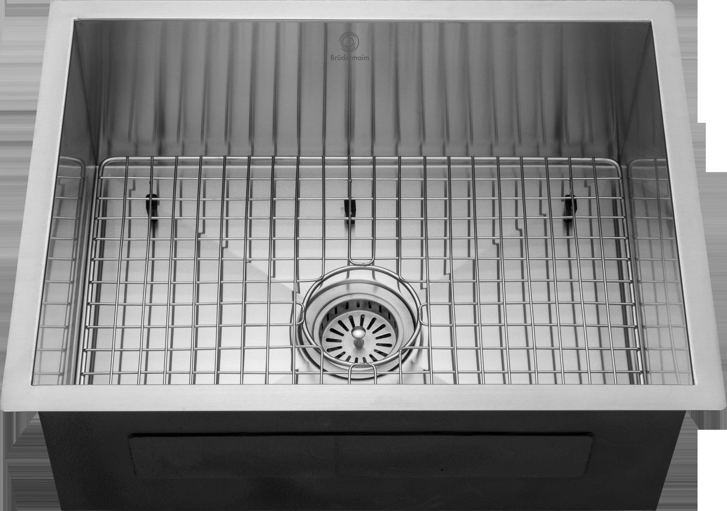 6pcs combo - Kitchen Sink - Stainless Steel - BRUDERMAIM 24x18x9 Inch 16 gauge Handcrafted T304 Stainless Steel Undermount Kitchen Sink Zero Radius Single Bowl