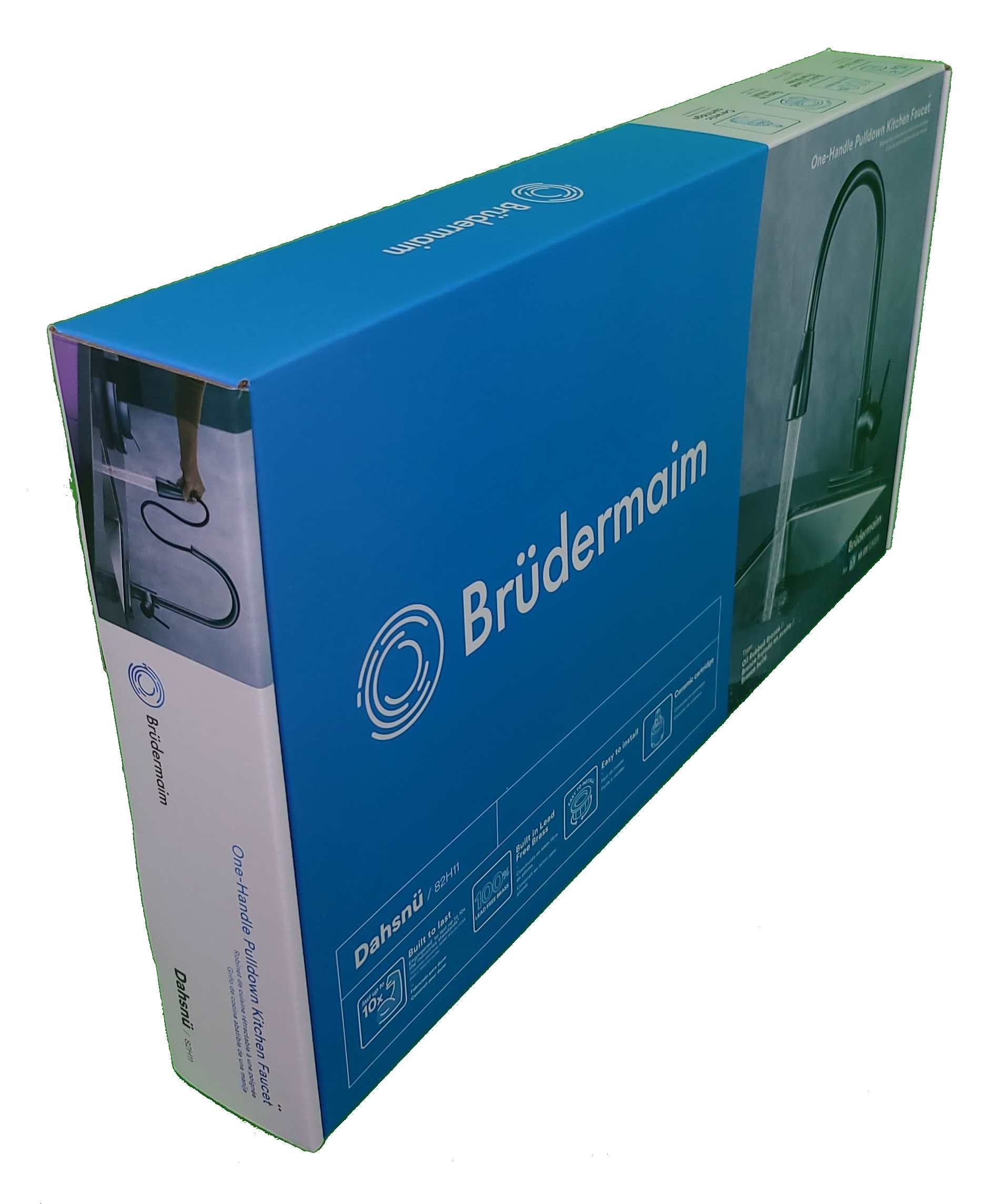 6pcs Box - Pulldown Kitchen Faucet - BRÜDERMAIM Dahsnü  - Black ORB - Lead Free Brass - cUPC Certified - Ceramic Cartridge