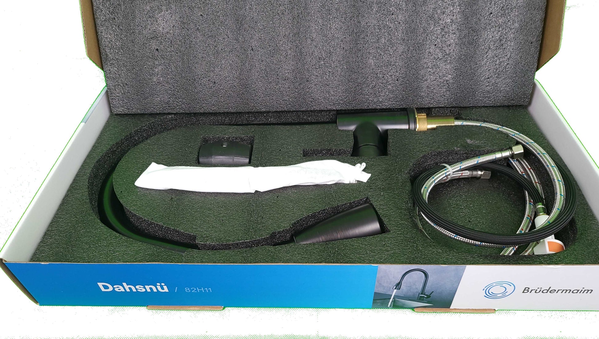 6pcs Box - Pulldown Kitchen Faucet - BRÜDERMAIM Dahsnü  - Black ORB - Lead Free Brass - cUPC Certified - Ceramic Cartridge