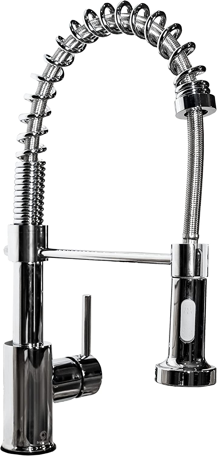 6pcs Box - Pulldown Kitchen Faucet - BRÜDERMAIM Döretz - Chrome - Lead Free Brass - cUPC Certified - Ceramic Cartridge.