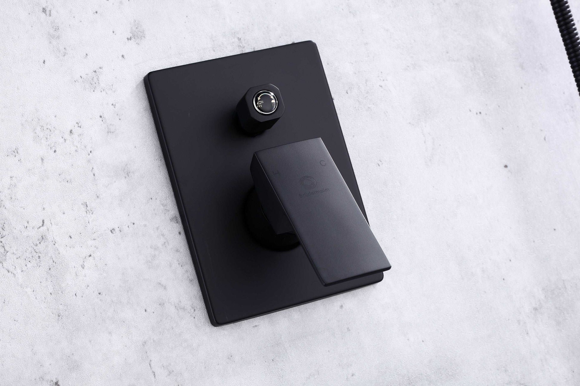 6pcs Box - Single Handle Pressure Balance Shower System - BRÜDERMAIM Rëgen- Matte Black - Lead Free Brass - cUPC Certified - Ceramic Cartridge