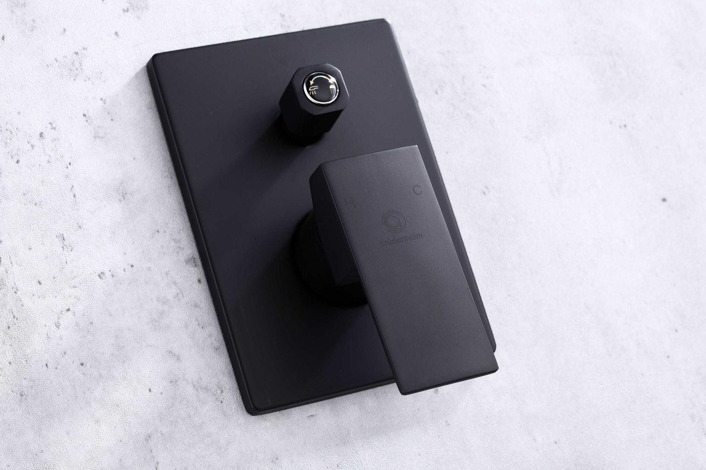 6pcs Box - Single Handle Pressure Balance Shower System - BRÜDERMAIM Rëgen- Matte Black - Lead Free Brass - cUPC Certified - Ceramic Cartridge