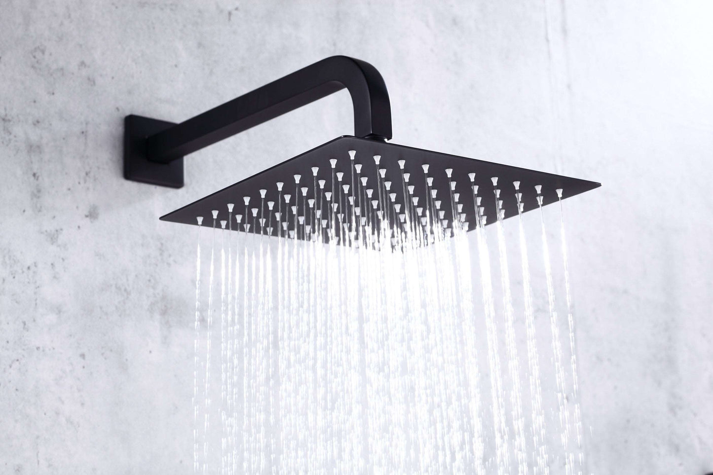 6pcs Box - Single Handle Pressure Balance Shower System - BRÜDERMAIM Rëgen- Matte Black - Lead Free Brass - cUPC Certified - Ceramic Cartridge