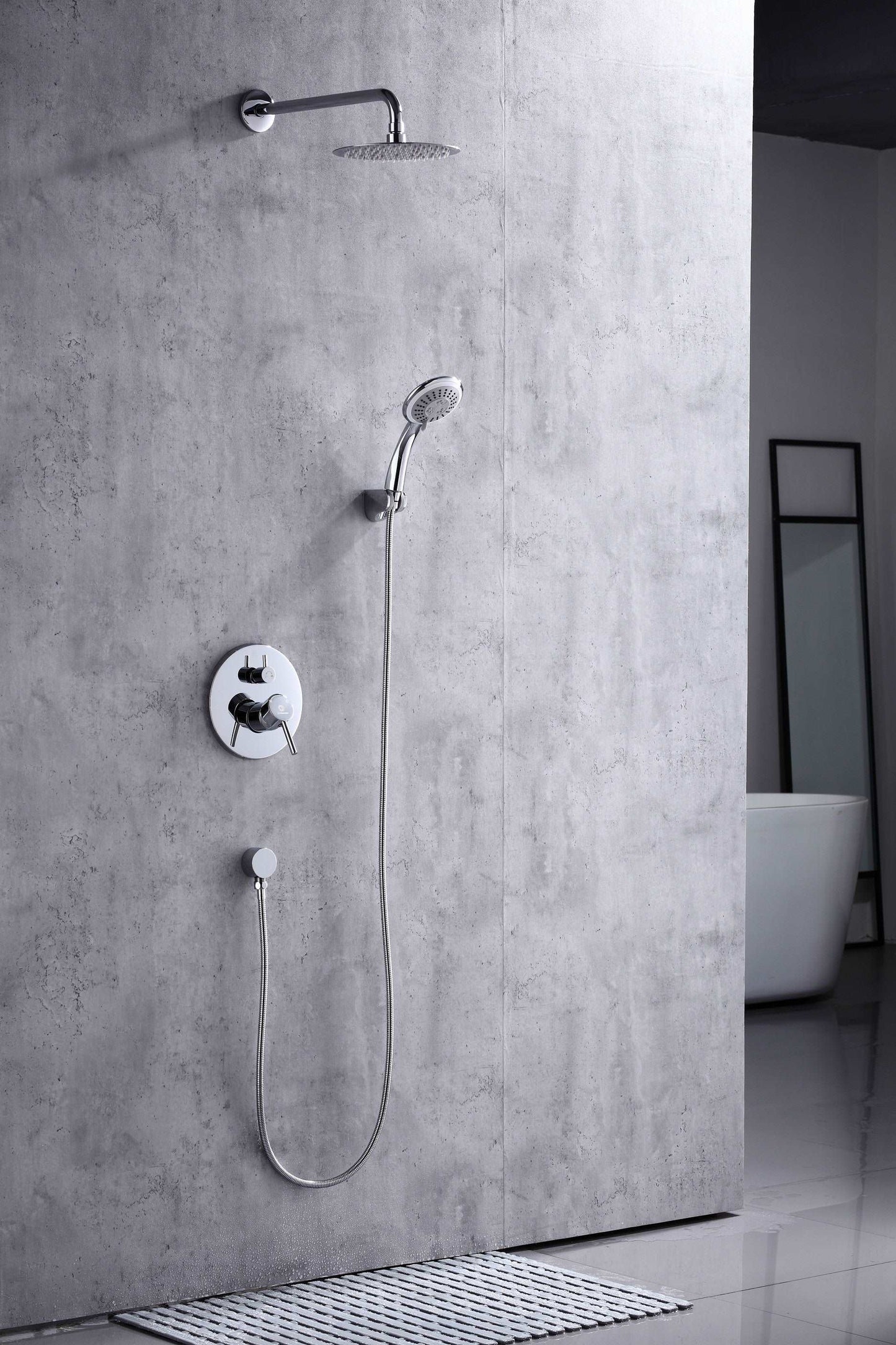 6pcs Box - Single Handle Pressure Balance Shower System - BRÜDERMAIM Spülung- Chrome - Lead Free Brass - cUPC Certified - Ceramic Cartridge