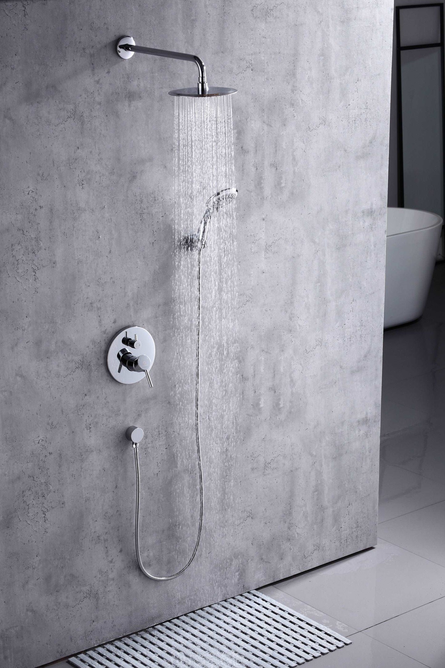 6pcs Box - Single Handle Pressure Balance Shower System - BRÜDERMAIM Spülung- Chrome - Lead Free Brass - cUPC Certified - Ceramic Cartridge