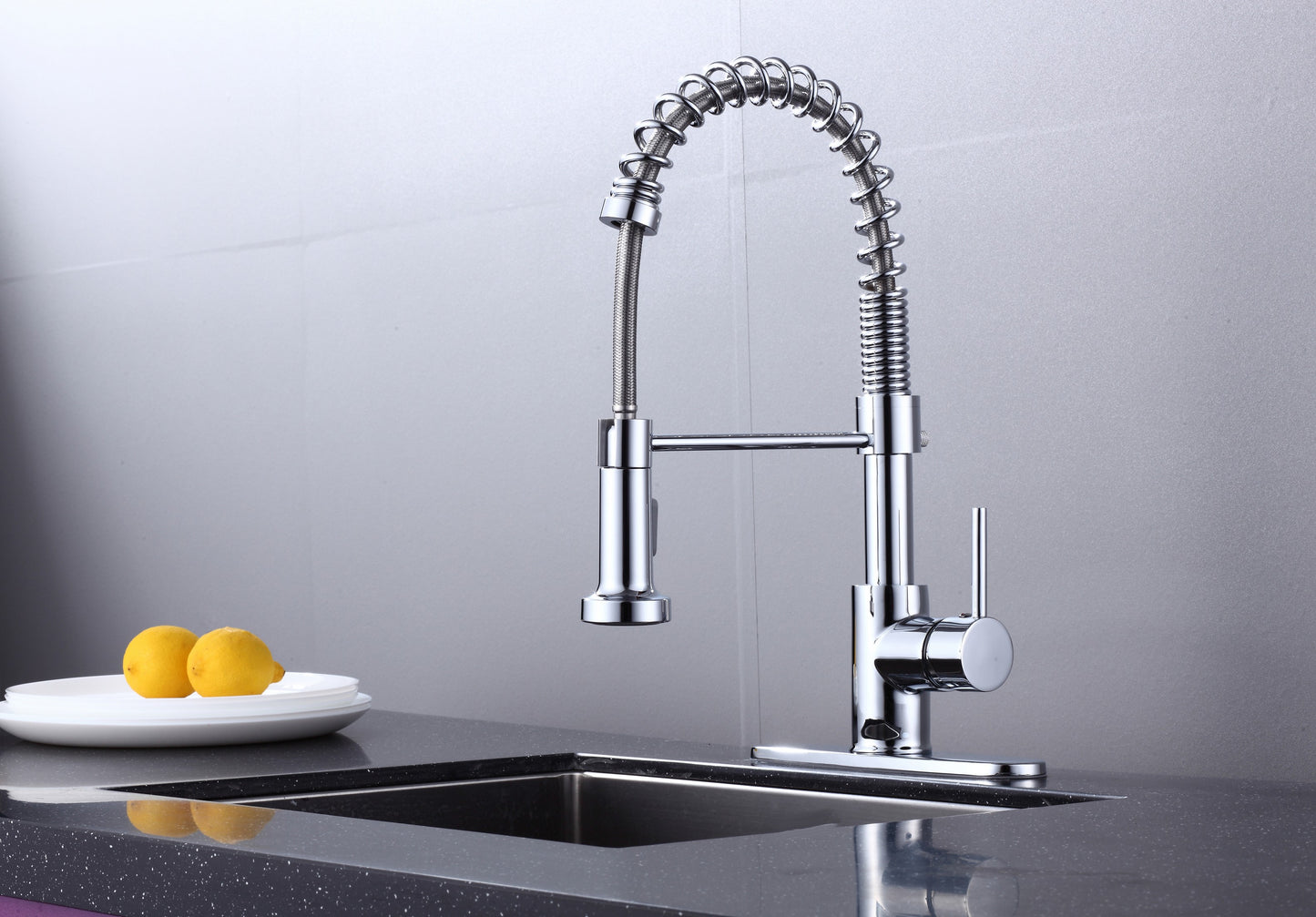 6pcs Box - Pulldown Kitchen Faucet - BRÜDERMAIM Döretz - Chrome - Lead Free Brass - cUPC Certified - Ceramic Cartridge.