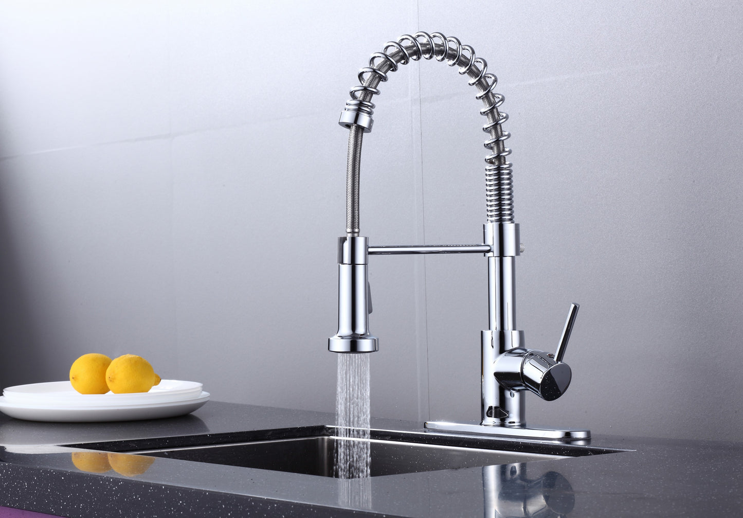6pcs Box - Pulldown Kitchen Faucet - BRÜDERMAIM Döretz - Chrome - Lead Free Brass - cUPC Certified - Ceramic Cartridge.