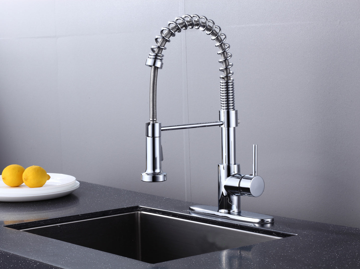 6pcs Box - Pulldown Kitchen Faucet - BRÜDERMAIM Döretz - Chrome - Lead Free Brass - cUPC Certified - Ceramic Cartridge.