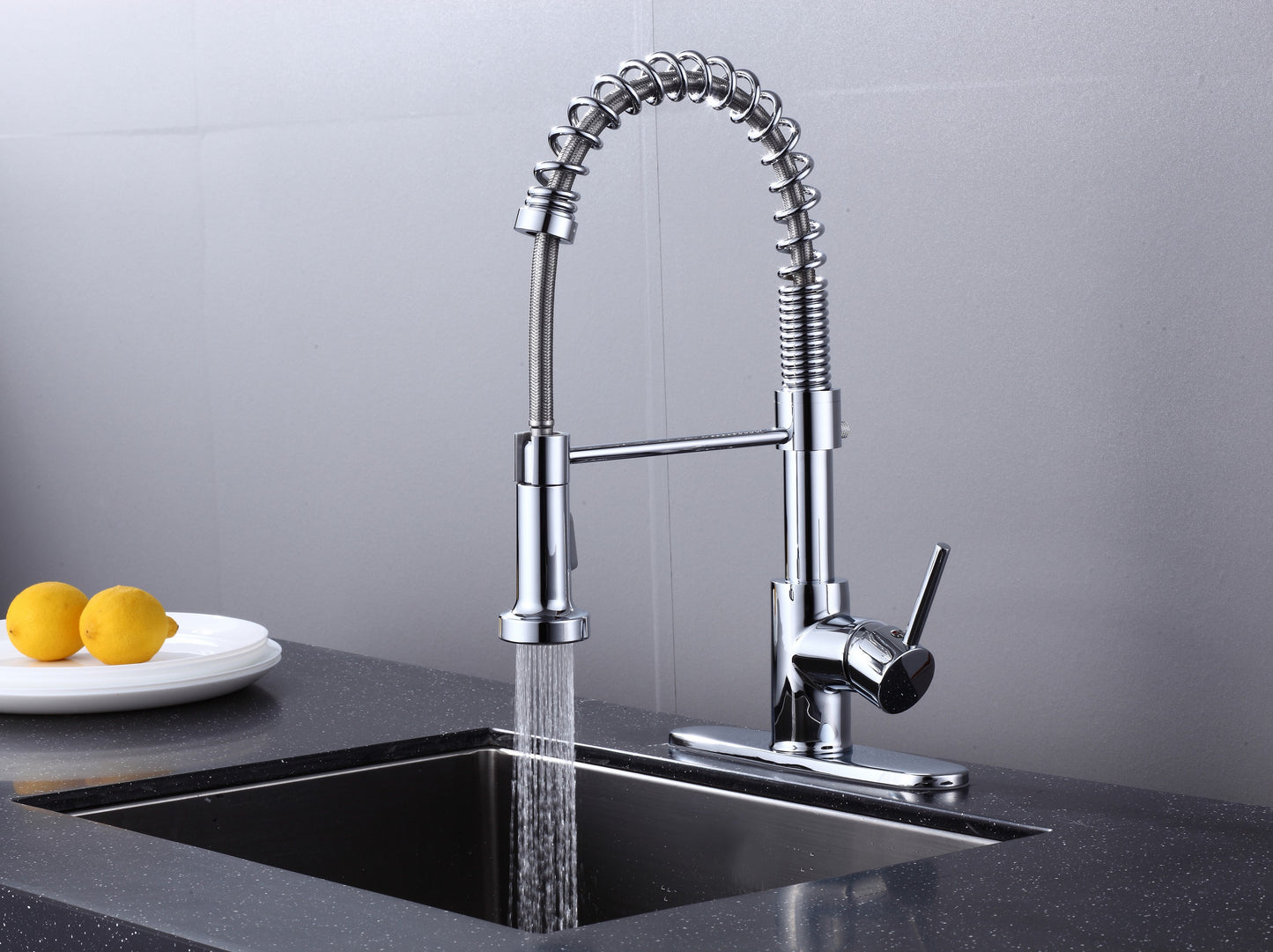6pcs Box - Pulldown Kitchen Faucet - BRÜDERMAIM Döretz - Chrome - Lead Free Brass - cUPC Certified - Ceramic Cartridge.