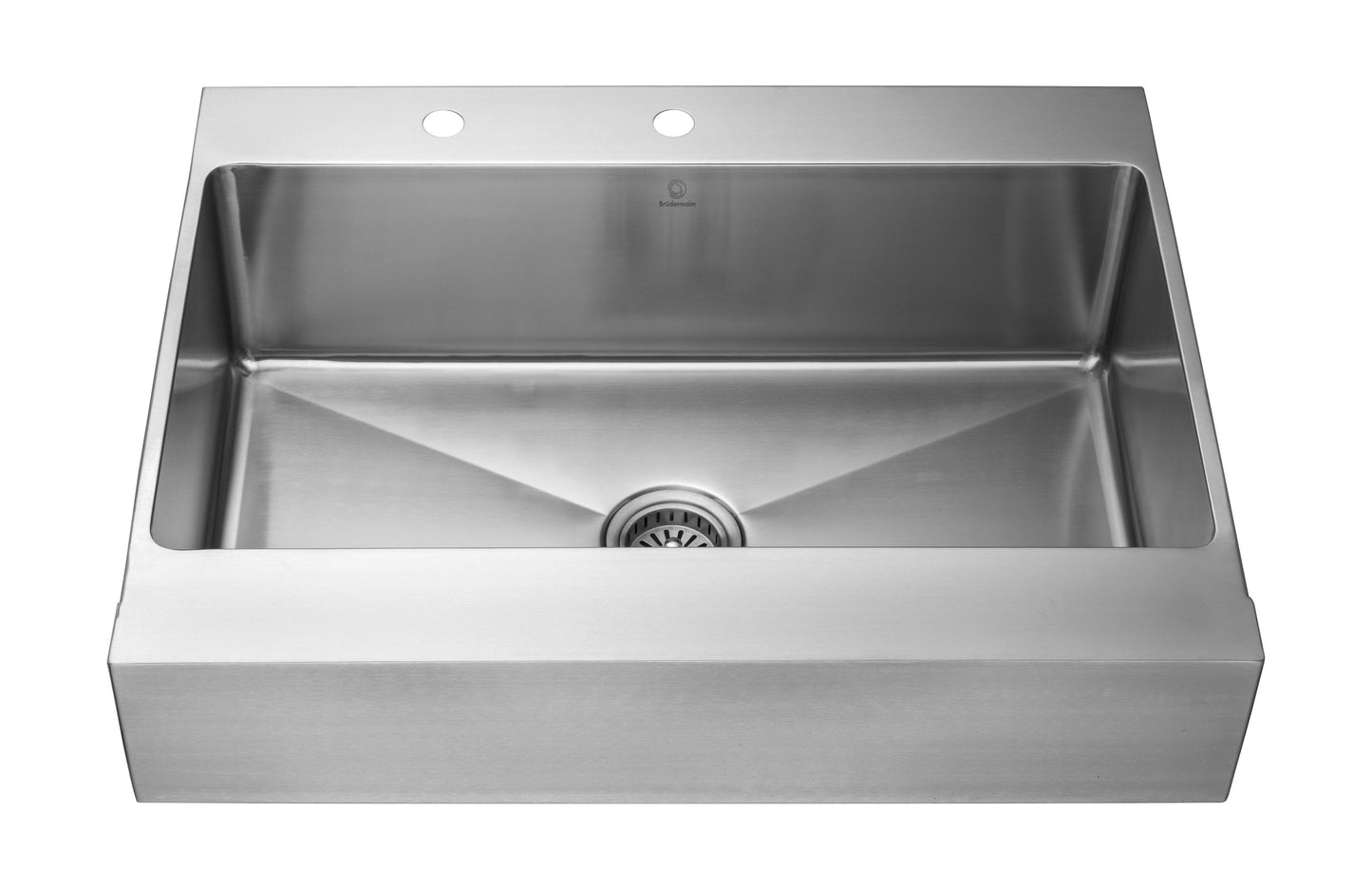 6pcs combo - Kitchen Sink - Stainless Steel - BRUDERMAIM 32x25x9  Inch 16 gauge Handcrafted T304 Stainless Steel Farmhouse Apron Kitchen Sink Single Bowl.