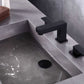 8pcs Box - Three Holes Vessel Lavatory Faucet - BRÜDERMAIM Sëgen- Matte Black - Lead Free Brass - WaterSense and cUPC Certified - Ceramic Cartridge