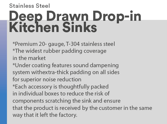 Drop-In Sinks Bundle (6 pcs).